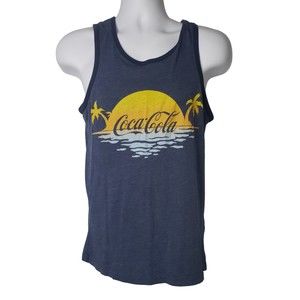 COCA COLA Blue Sunset Tank Top Size Small